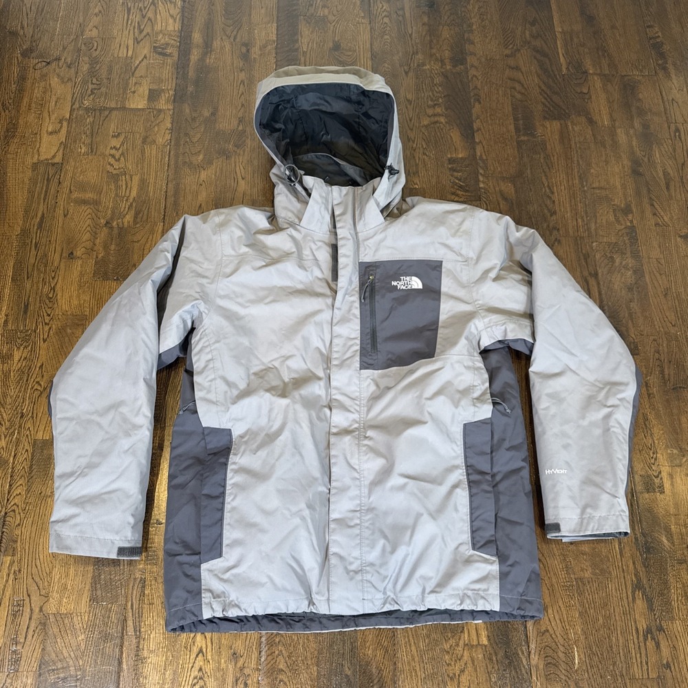 The North Face Cassius Triclimate Jacket Shell Grey Full Zip Mens Large